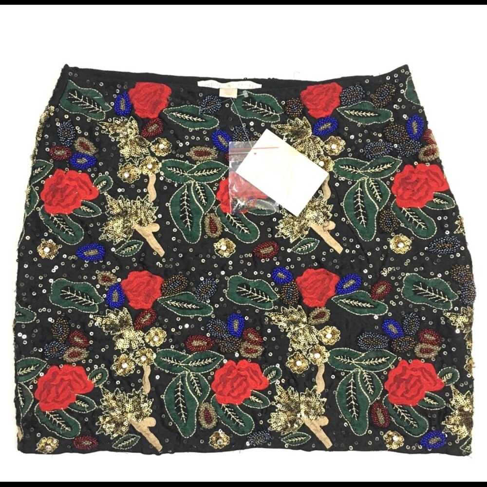 NWT- Boston Proper Embellished Skirt